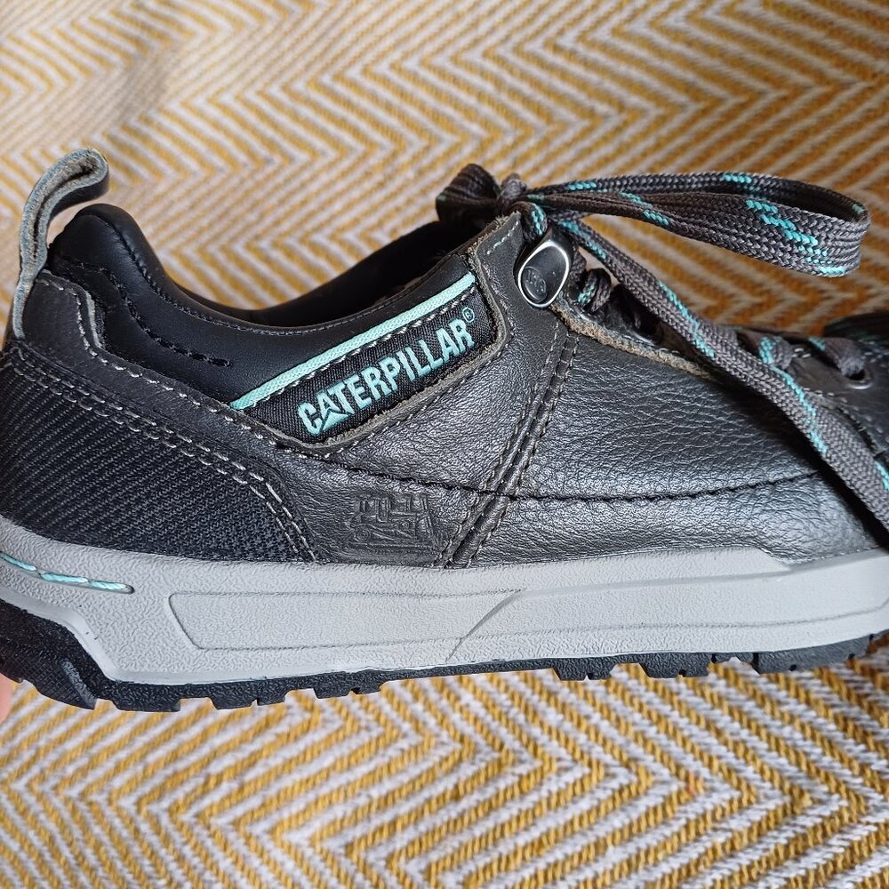 CAT Caterpillar CSA Approved Low Top Lace Up Steel Toed Safety Work Shoes Size 5 - Picture 10 of 15